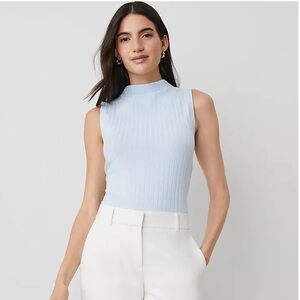 Ann Taylor Sleeveless Mock Neck Top NWT